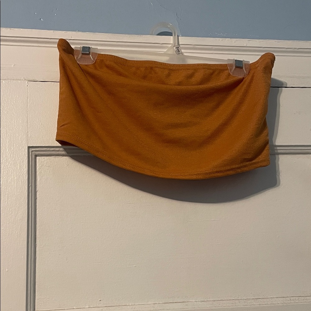 Boohoo Rust Tube Top
